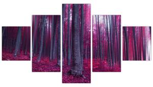 Obraz růžového lesa (125x70 cm)