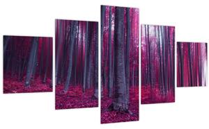 Obraz růžového lesa (125x70 cm)