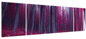 Obraz růžového lesa (170x50 cm)