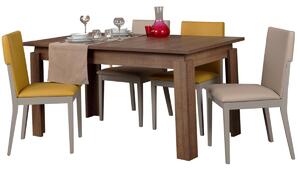 Hanah Home Jídelní rozkládací stůl Huqqa 150/170 cm dub Santana tmavý