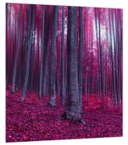 Obraz růžového lesa (30x30 cm)