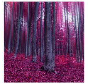 Obraz růžového lesa (30x30 cm)
