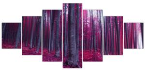Obraz růžového lesa (210x100 cm)