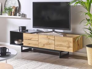 TV stolek/skříňka FIRE (světlé dřevo + černá). 1027169