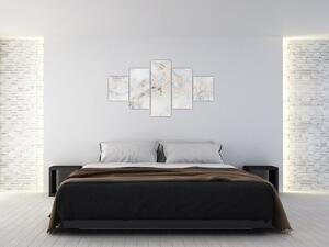 Obraz bílé mandaly (125x70 cm)