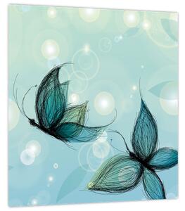 Obraz - Modří motýlci (30x30 cm)