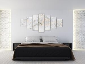 Obraz bílé mandaly (210x100 cm)