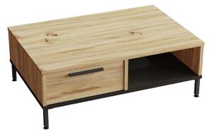 Hanah Home Konferenční stolek Titop 90 cm hnědý