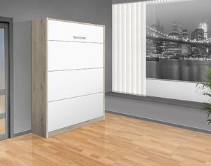 AKCE Sklápěcí postel VS 1054 P - 200x140cm barva lamina: San remo/ bílá, standardní nosnost 100 kg