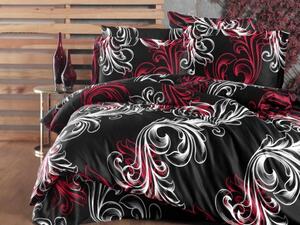 Brotex Povlečení Satén Exclusive Atlantis Red 240x200/2x70x90 cm