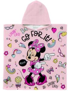 Dětské / dívčí plážové pončo - osuška s kapucí Disney - Minnie Mouse - 100% bavlna s gramáží 320 gr./m² - 60 x 120 cm