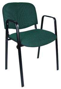 Konferenční židle ISO s područkami C32 - černo/zelená
