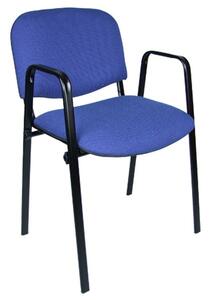 Konferenční židle ISO s područkami C14 - modro/čerbý