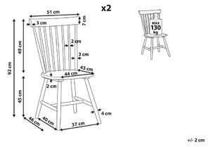 Set 2 ks. jídelních židlí Bargo (černá). 1035624