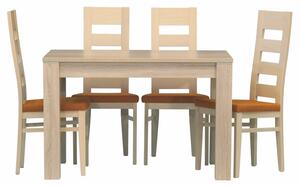 Stima Dřevěná jídelní židle FALCO | Odstín: bílá,Sedák: bolton new marrone 7