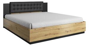 Manželská postel 160 cm Signat Typ 31 (černá + dub artisan. 1042097