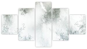 Obraz abstrakce listů (125x70 cm)