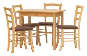 Stima Dřevěná jídelní židle PAYSANE LÁTKA | Odstín: olše,Sedák: sorel bordo 76