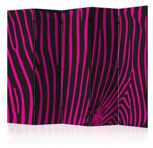 Paraván - Zebra pattern (violet) [Room Dividers]
