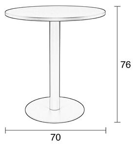 Kovový kulatý jídelní stůl ø 70 cm Metsu – Zuiver