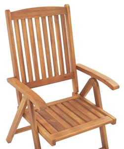 Set 6 ks. zahradních židlí Jakarta (světlé dřevo) (s polštáři). 1035724