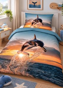 3d povlečení s kosatkou - Orca 140x200 cm