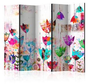 Paraván - Colorful tulipány [Room Dividers]