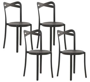 Set 4 ks. jídelních židlí Carey (černá). 1035776