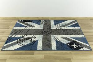 Balta Kusový koberec KIDS 532705/94955 Vlajka modrý / šedý Rozměr: 140x200 cm