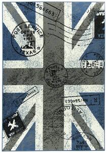 Balta Kusový koberec KIDS 532705/94955 Vlajka modrý / šedý Rozměr: 140x200 cm