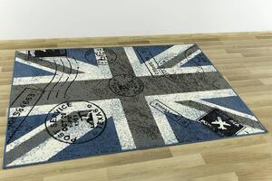 Balta Kusový koberec KIDS 532705/94955 Vlajka modrý / šedý Rozměr: 100x150 cm