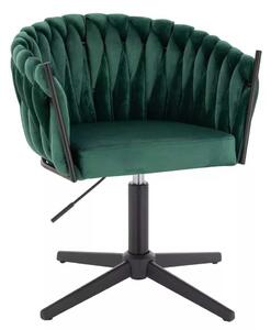 LuxuryForm DESIGN Židle NORDEN VELUR na černém kříži - zelená