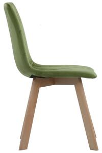 Jídelní židle Rogers - 4 ks - samet | zelené