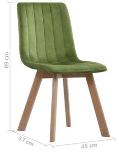 Jídelní židle Rogers - 4 ks - samet | zelené