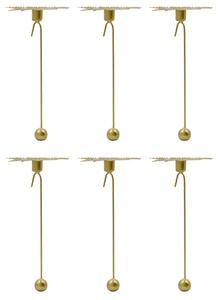 Závěsný svícen na stromeček Star Antique Brass – set 6 ks