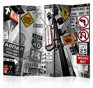 Paraván - New York Signs II [Room Dividers]