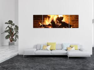 Obraz - Oheň (170x50 cm)