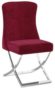 Jídelní židle Ashwell - 1 ks - samet | vínová