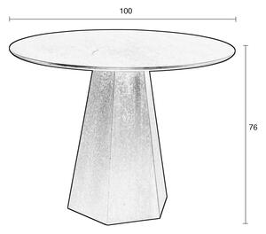Kulatý jídelní stůl s deskou v dekoru jasanového dřeva ø 100 cm Pilar – Zuiver