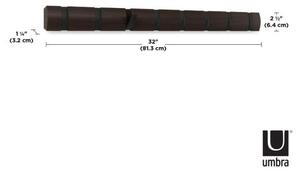 Dřevěný věšák na zeď Umbra Flip 3 s kovovými háčky | tmavě hnědý Typ: 5 háčků