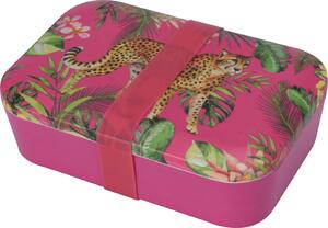 Excellent Houseware Svačinový box s gumičkou, Leopard