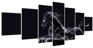 Obraz - Kůň a voda (210x100 cm)