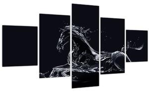 Obraz - Kůň a voda (125x70 cm)