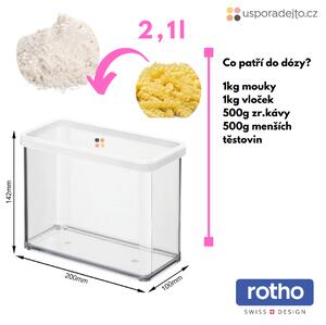 Dóza na potraviny 2,1l Rotho Loft - BIG, bílá
