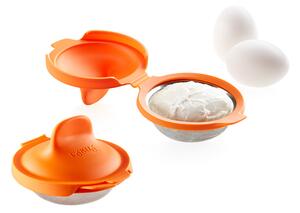 Lékué, Tvořítko na ztracená vejce Egg Poacher 2ks | oranžová