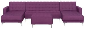 Rohová sedačka ve tvaru U Aberlady (purpurová) (s taburetem). 1035920