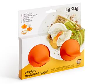 Tvořítko na ztracená vejce Lékué Egg Poacher 2ks | oranžová