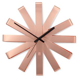 Designové nástěnné hodiny Umbra Ribbon 30 cm | měděné