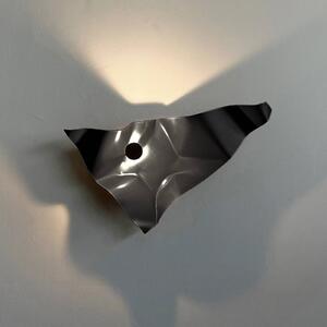 Knikerboker LED nástěnné světlo Zona d'ombra, šedá, 79 cm, stmívatelný, Hliník / šedá / zinek, Obývací pokoj / jídelna, kov, Design