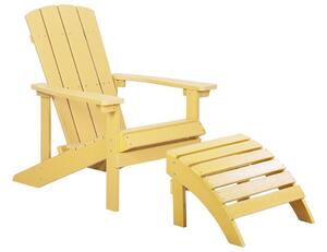 Zahradní židle s podnožkou Adack (žlutá). 1035784